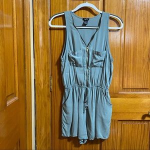 Rue 21 sleeveless half zip romper